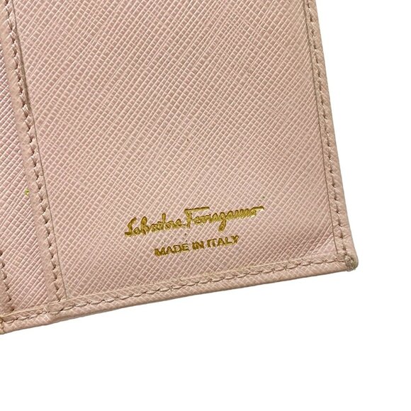Auth Salvatore Ferragamo Vara - Light Pink Leather Long Wallet - Picture 12 of 12